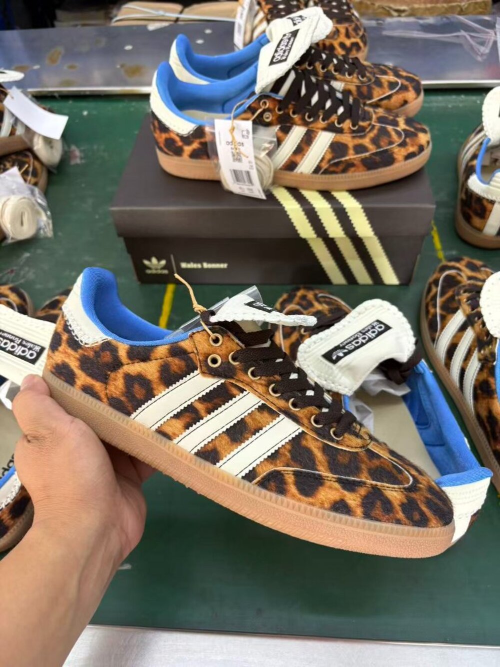 Wales Bonner x Adidas Samba Leopard Pony Hair Shoes